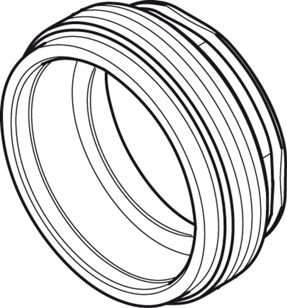 Gewindering von Ideal Standard, dargestellt in schematischer Form mit mehreren Gewindegängen. Das Produkt zeigt eine zylindrische Form.